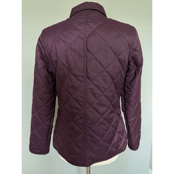 Barbour Skye Quilted Coat Plum UK 14/US 10 Winter Jacket Aubergine/Burgundy - Picture 7 of 12